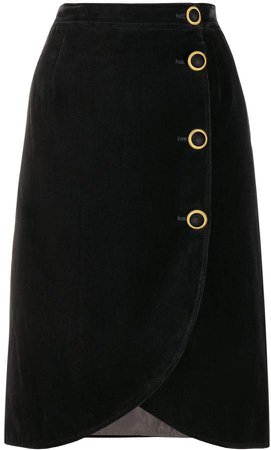 Pre-Owned 1980s wrap-front skirt