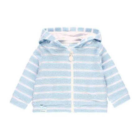 Striped Knit Jacket, Sky Blue - Baby Boy Clothing Tops - Maisonette