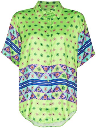 Frankies Bikinis Fifi geometric-print Shirt - Farfetch