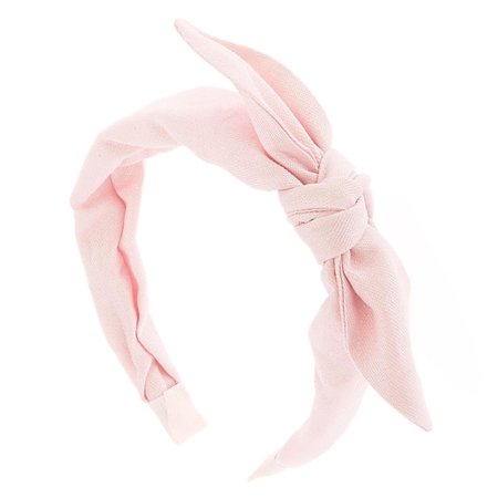 Glitter Bow Headband - Pink | Claire's US