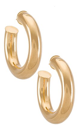 joolz by Martha Calvo Tubular Hoops Earrings in Gold | REVOLVE
