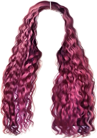 Purple raspberry tart curly hair