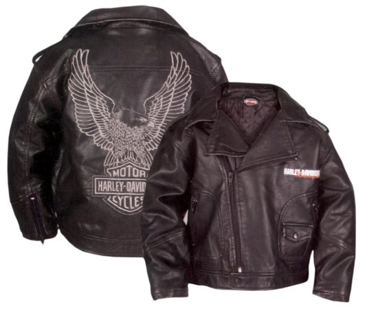 Harley-Davidson® Boys' Laundered Faux Leather Biker Jacket 0366074 0376074 0386074 0396074