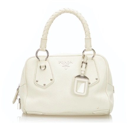 vintage white prada handbag