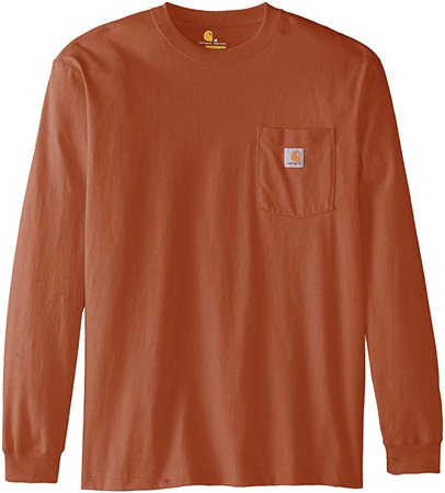 Amazon.com: Carhartt Men's K126 Workwear Jersey Pocket Long-Sleeve Shirt (Regular and Big & Tall Sizes), Dark Cobalt Blue Heather, Small: Clothing