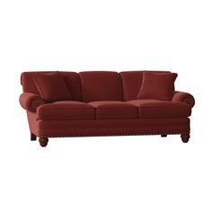 Spratt 88'' Rolled Arm Sofa with Reversible Cushions