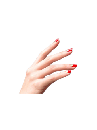 red gold manicure nails