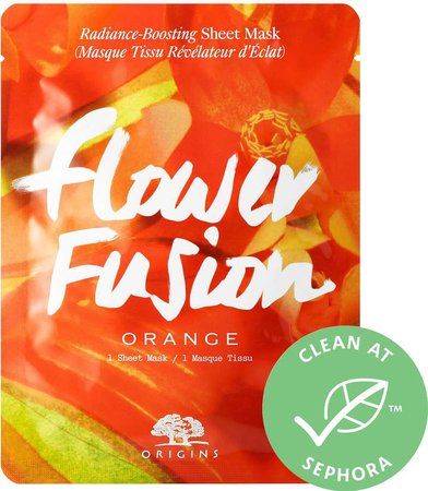 Flower Fusion Orange Radiance-Boosting Sheet Mask