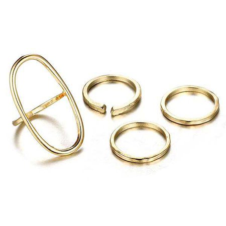 4 шт / установить личность женщины раунд наборы овальный геометрические кольцо – купить по низким ценам в интернет-магазине Joom