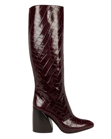Wave Croc-Embossed Boots