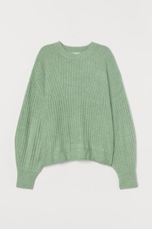 Rib-knit Sweater - Green - Ladies | H&M US