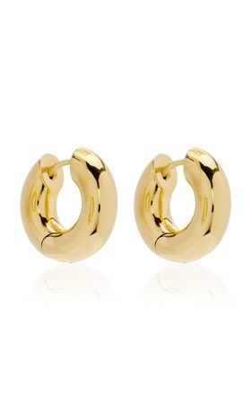 Small Gold Plated Chunky Hoop Earrings By Tom Wood | Moda Operandi