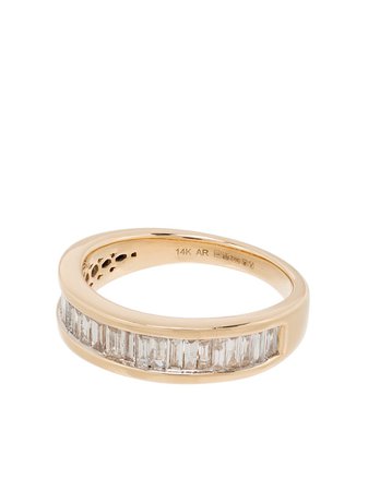 Adina Reyter 14K yellow gold Heirloom baguette diamond ring - FARFETCH