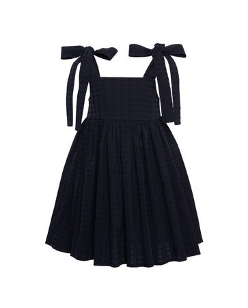 Cotton Dress with Ties Blair Black - Paade
