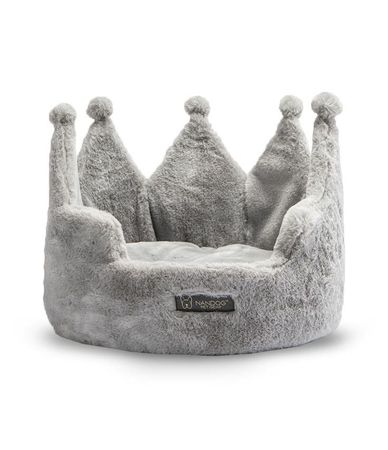 crown pet bed in cloud gray