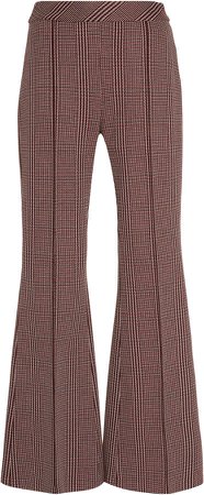 Plaid Cropped Flared Pant