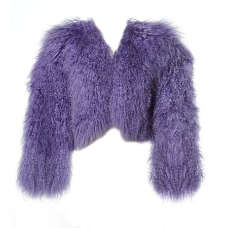 fluffy purple jacket