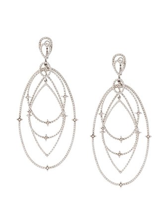 Metallic Loree Rodkin Spherical Star Drop Diamond Earrings | Farfetch.com