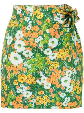 Alice McCall green California mini skirt for women | AMS36117MULTI at Farfetch.com