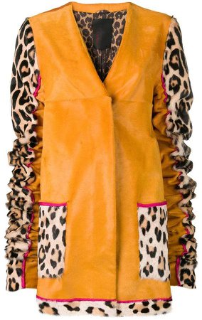 Liska animal printed sleeves coat