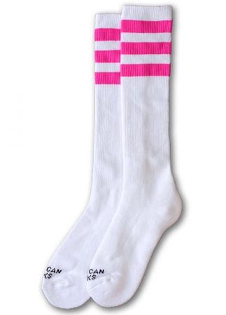 American Socks Pink Lavigne Knee High Socks | Attitude Clothing