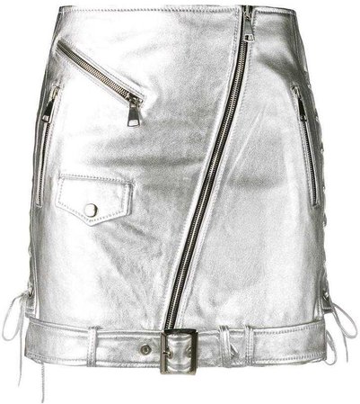 Manokhi Metallic Biker Skirt