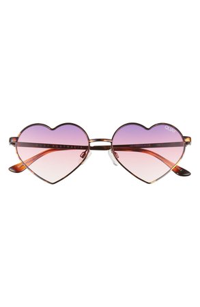 Quay Australia Heartbreaker 55mm Tinted Heart Sunglasses | Nordstrom