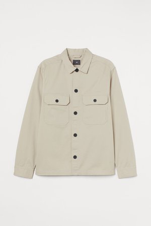 Twill Shirt Jacket - Beige - Men | H&M US
