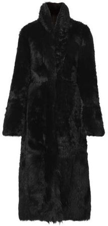 Reversible Shearling Coat - Black