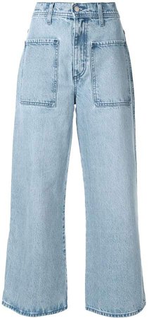 Costa cropped wide-leg jeans