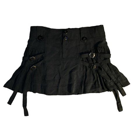 double ń black bondage skirt