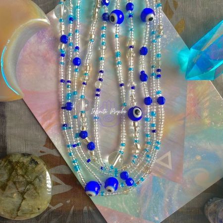 blue waist beads