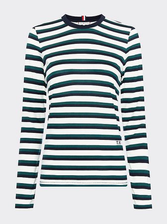 Essential Long Sleeve Stripe T-Shirt | BLUE | Tommy Hilfiger