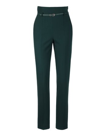 Trousers, dark green, green | MADELEINE Fashion