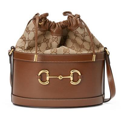 Brown Gucci 1955 Horsebit bucket bag | GUCCI® UK