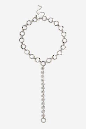 **Y Neck Cupchain Crystal Necklace | Topshop