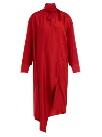 Robe en soie asymétrique nouée au col | Valentino | MATCHESFASHION.COM FR