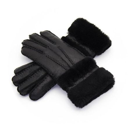 Warm Wool Leather Mittens Gloves – The EB Emporium