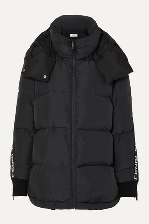 Fendi | Jacquard-trimmed quilted down ski jacket | NET-A-PORTER.COM