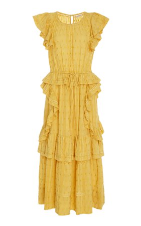 Selina Midi Ruffle Dress by LoveShackFancy | Moda Operandi