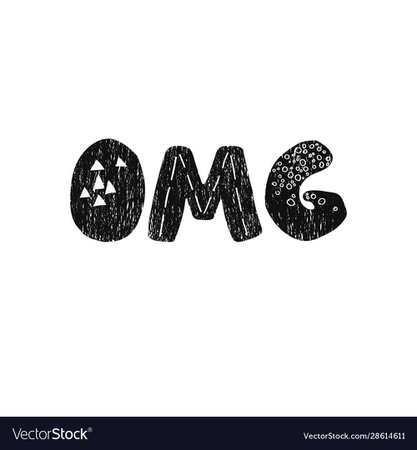 Omg - fun hand drawn nursery poster with lettering