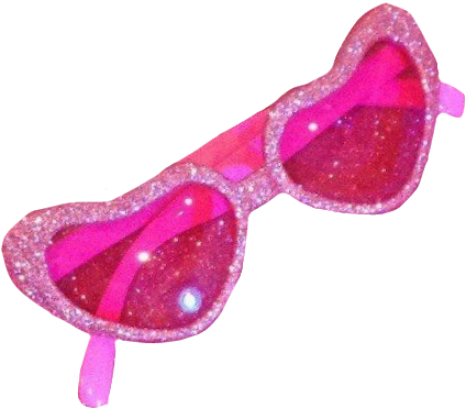 pink glitter heart sunglasses