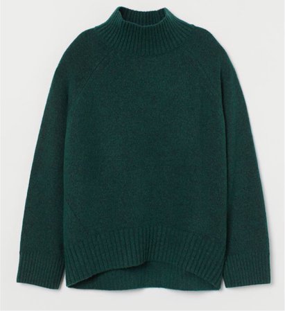 h&m green sweater