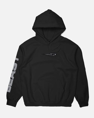 'Beast Bolt' Embroidered Reflective Pull Over Hoodie - Black | MrBeast Official