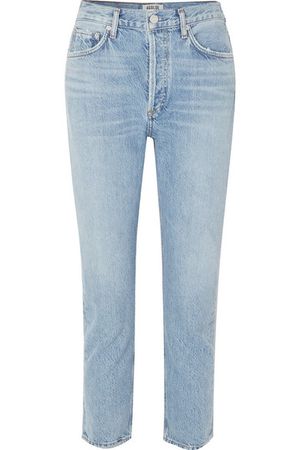 AGOLDE | Riley cropped organic high-rise straight-leg jeans | NET-A-PORTER.COM