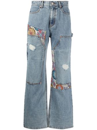 Andersson Bell Patchwork straight-leg Jeans - Farfetch
