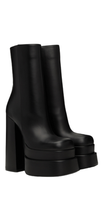black platform boots