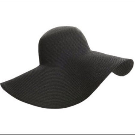 Accessories | Black Sun Hat Wide Brim Floppy Faded Wire Bendable | Poshmark