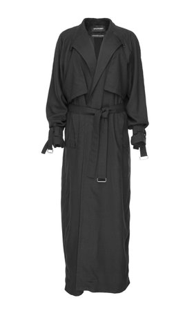 SITUATIONIST Belted Long Wool Coat