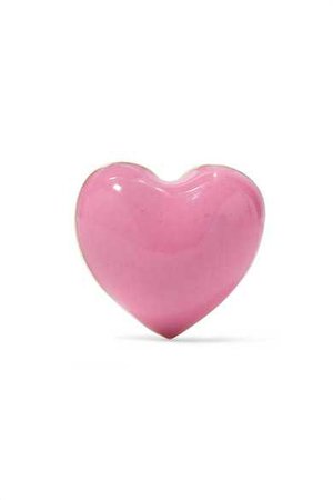 Alison Lou | Pink Heart enameled 14-karat gold earring | NET-A-PORTER.COM